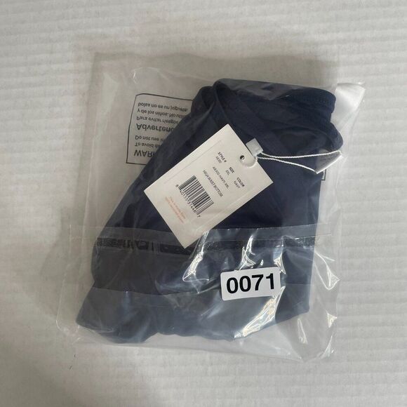 Andie Bikini Bottom Women's XXL Navy Stretch Lined High Waist Swim Nautical‎ - Picture 8 of 8